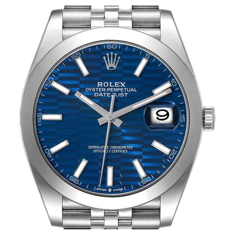 rolex datejust uomo acciaio|rolex datejust blu.